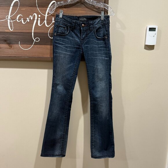 MEK DNM Dark Wash SLIM BOOT CUT 25 Women's Denim Jeans Retro Y2K Western - Picture 1 of 10